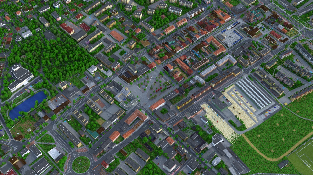 Kutno odtworzone w Minecraft - projekt BTE Poland
